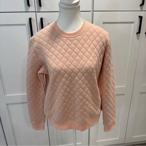 Columbia Quilted Crewneck Sweater - Blush Pink Sz M